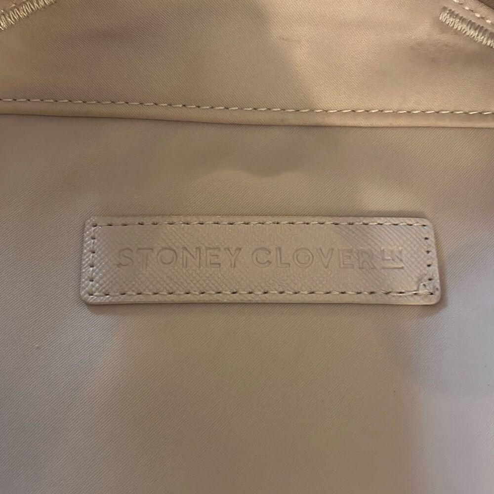 Stoney Clover Lane light pink backpack pearl rainbow patch monogram ALB - Picture 5 of 9
